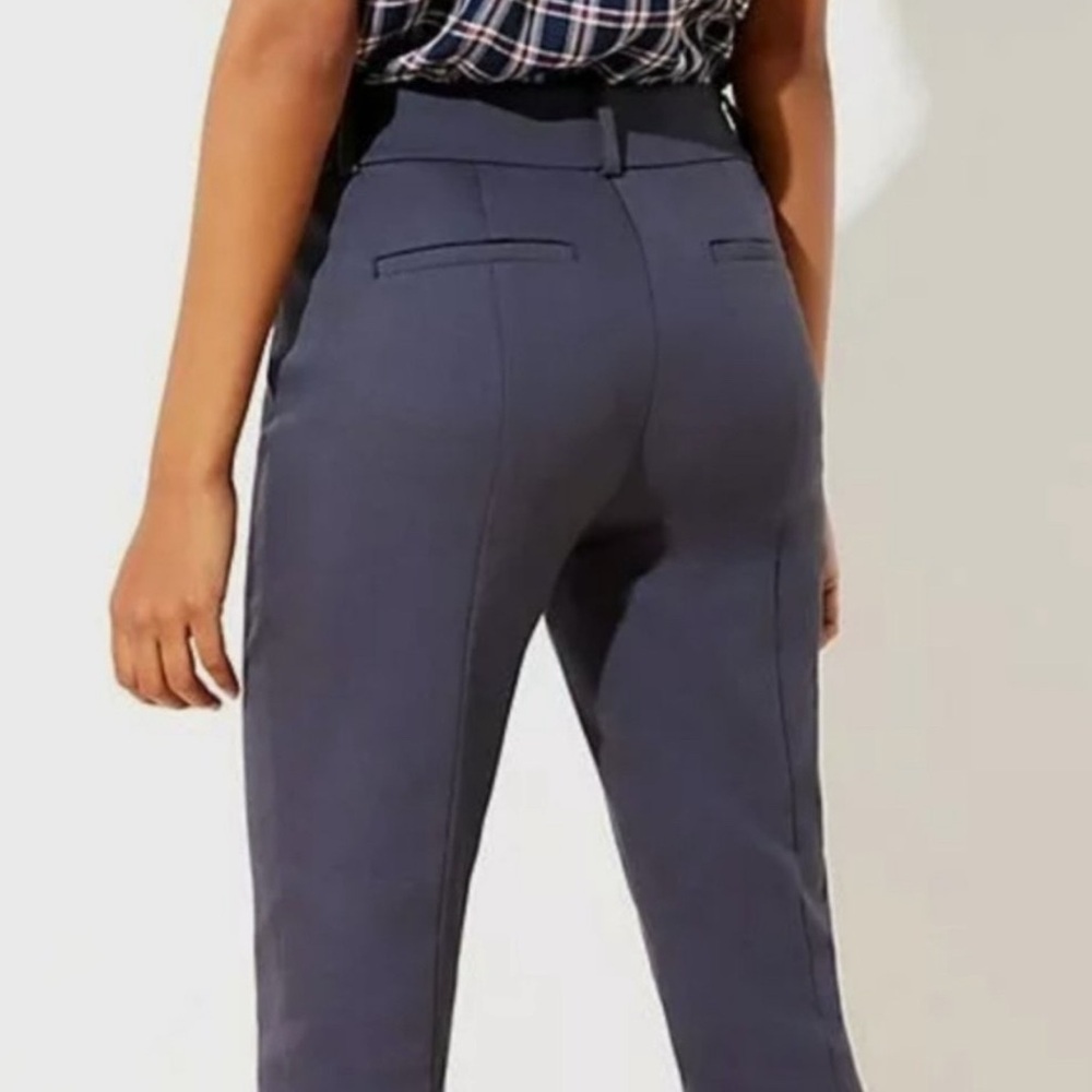 NWT Ann Taylor LOFT $70 Julie Skinny Ankle Length Dress Pant 2 Mid-Rise Gray - Picture 3 of 16